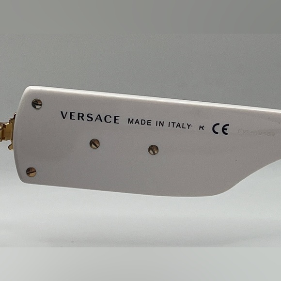 Versace White and Gold Aviators Women’s Sunglasses Discontinued - Picture 11 of 14